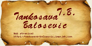 Tankosava Balošević vizit kartica